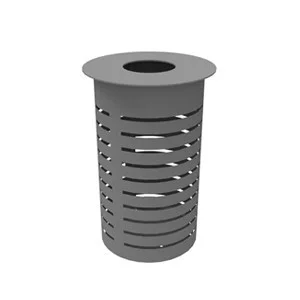 Contemporary litter bins with flat lids