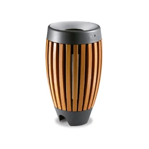 Wood litter bins