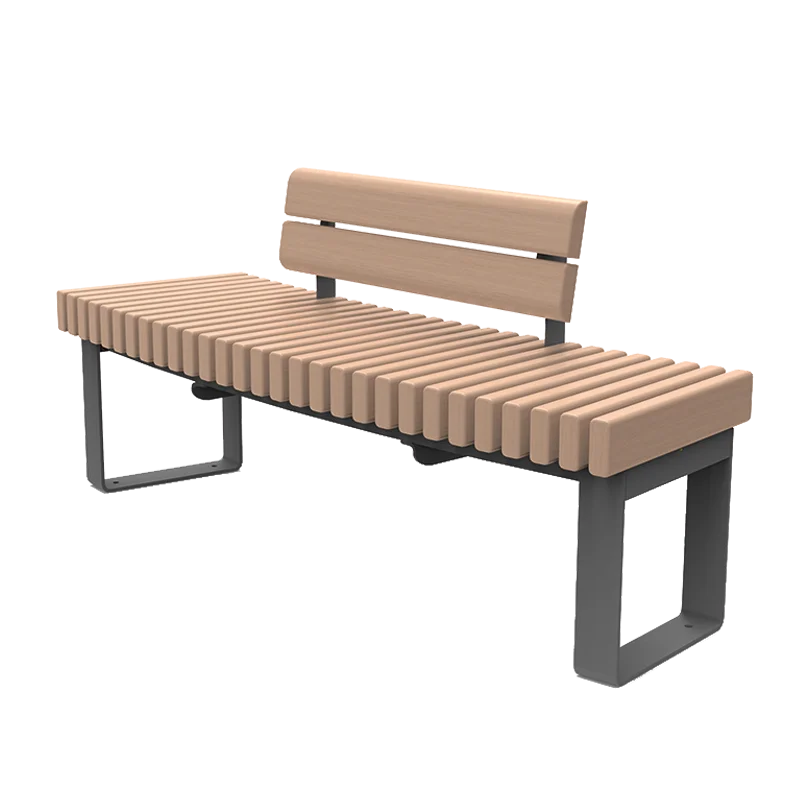 Banc courbe demi-dossier