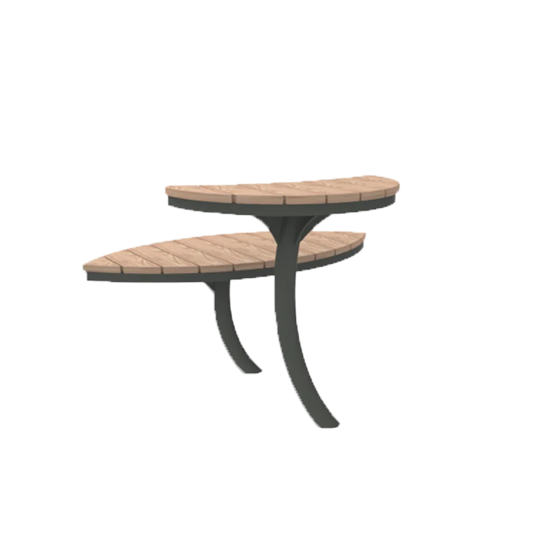 1 assise + 1 tablette incurvée