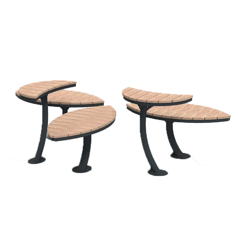 3 assises + 2 tablettes incurvées