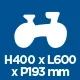 H400 x L600 x P193 mm