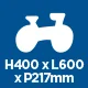 H400 x L600 x P217 mm