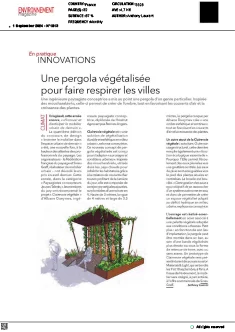 Une pergola végétalisée pour faire respirer les villes