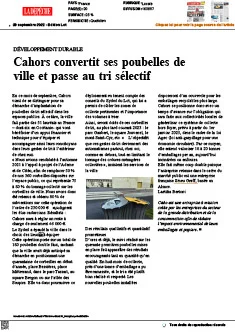 Cahors convertit ses poubelles de ville et passe au tri sélectif