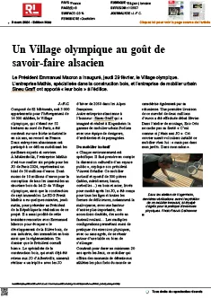 Un Village olympique au goût de savoir-faire alsacien