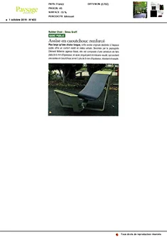 Assise en caoutchouc renforcé