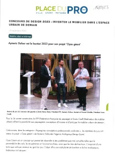 Concours de design 2023 : Inventer le mobilier dans l'espace urbain de demain