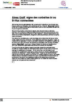 Sineu Graff signe des corbeilles bi ou tri-flux connectées